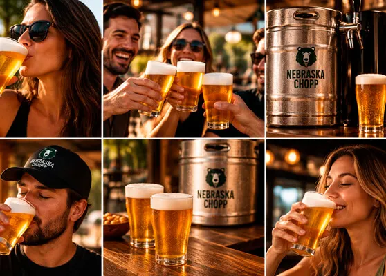 Pessoas tomando Chopp Nebraska